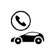 Auto mit Telefon-Icon